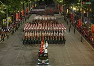 在巴亭广场举行的阅兵游行活动第二次综合演练精彩瞬间


